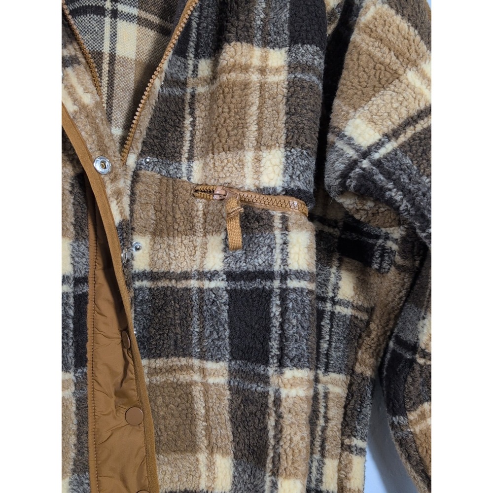 Oli & Hali Women's Shirt Shacket Mix & Match Plaid Snap Shacket Medium - Picture 5 of 10